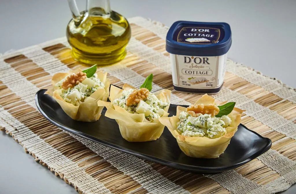 Cestinha Recheada com Cottage D’or | Receita Leve e Sofisticada
