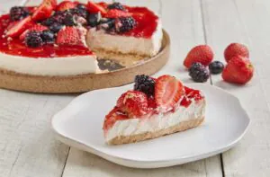 Cheesecake com Mascarpone Granarolo e Frutas Vermelhas