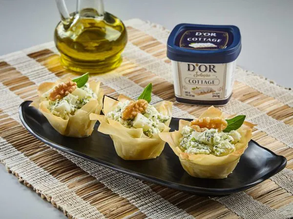 Cestinha Recheada com Cottage D’or | Receita Leve e Sofisticada