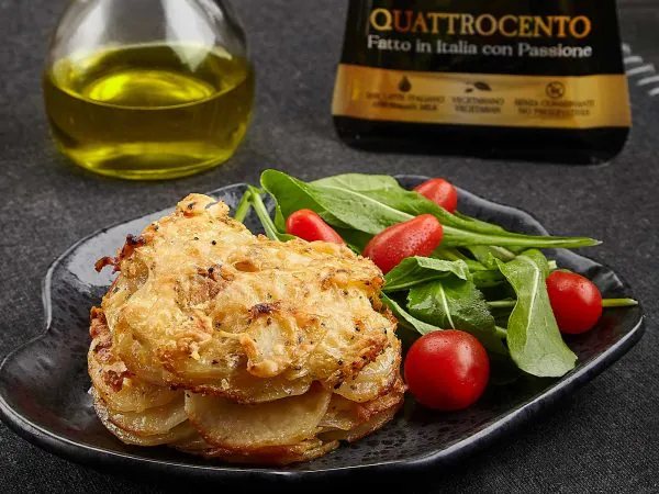 Folhas de Batatas com Queijo Quattrocento Granarolo